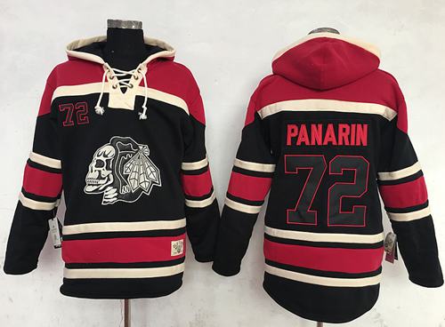Blackhawks #72 Artemi Panarin Black Sawyer Hooded Sweatshirt Stitched NHL Jersey - Click Image to Close